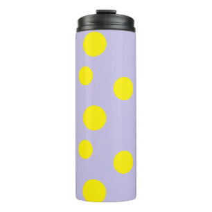 Bouteilles Isothermes Cercles jaunes sur motif pourpre