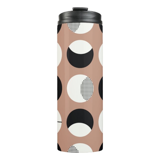 Bouteilles Isothermes Cercles noirs et blancs motif sans soudure (Devant)