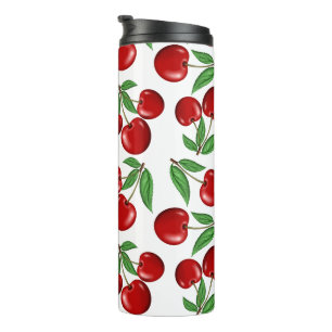 Bouteilles Isothermes Cerises rouges partout sur Motif personnalisé