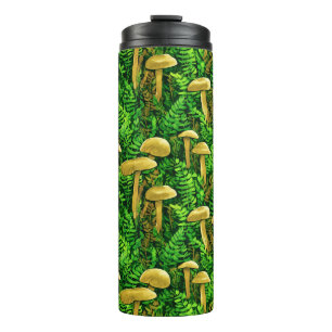 Bouteilles Isothermes Champignons et fougères sur le sol forestier