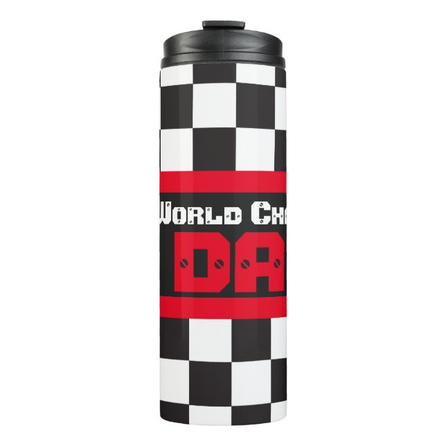 Bouteilles Isothermes Champion du monde de course automobile papa thème (Devant)