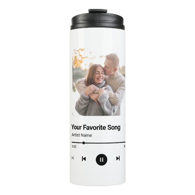 Bouteilles Isothermes Chanson Personnalisée Chanson Favorite Chanson Une (Devant)