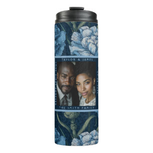 Bouteilles Isothermes Charme de l'œillet romantique Mariage Rétro