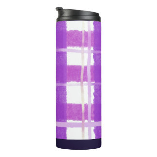 Bouteilles Isothermes Charming Checks in Lilac and White