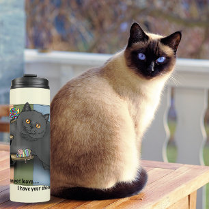 Bouteilles Isothermes Chat British Shorthair Sandales Prêt pour la plage