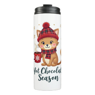 Bouteilles Isothermes Chat Drôle Chocolat Chaud Saison Joyeux Noël Maman