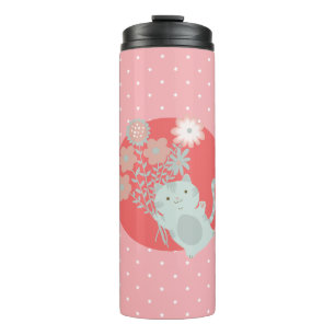 Bouteilles Isothermes chat et fleurs
