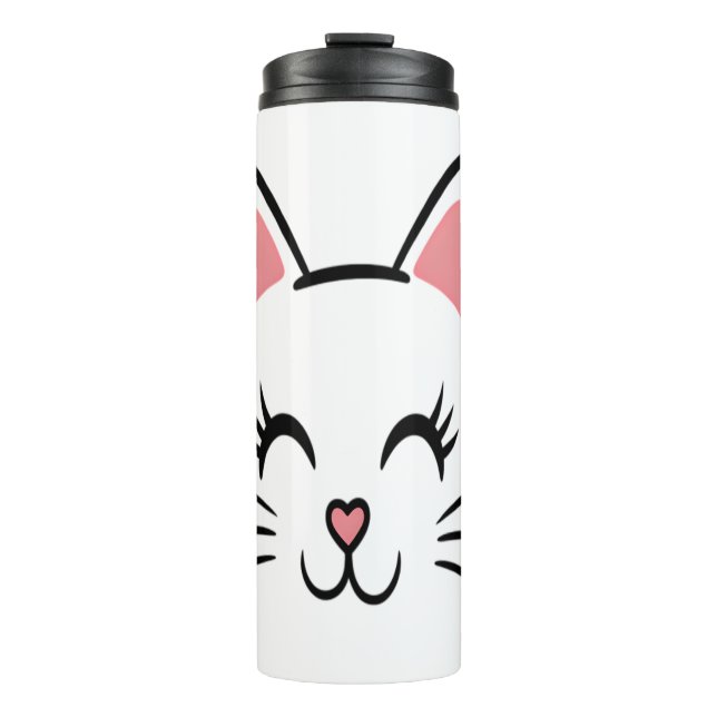 Bouteilles Isothermes Chat Face Whiskers Imprimer L'Amour Halloween (Devant)