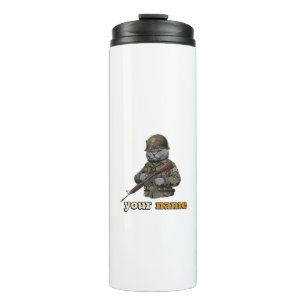 Bouteilles Isothermes Chat militaire British Shorthair personnalisé