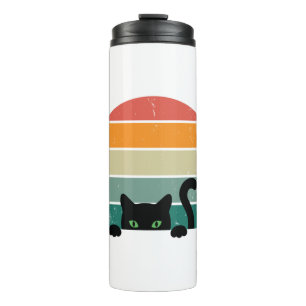 Bouteilles Isothermes Chat noir Coucher de soleil Coucher de soleil Vint