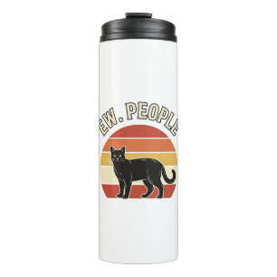 Bouteilles Isothermes Chat noir drôle Ew personnes design vintage rétro_