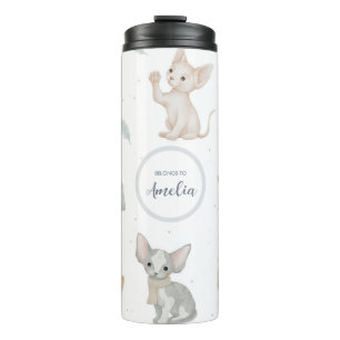 Bouteilles Isothermes Chat Sphynx Mignon Mug Personnalisé pour la Rentré