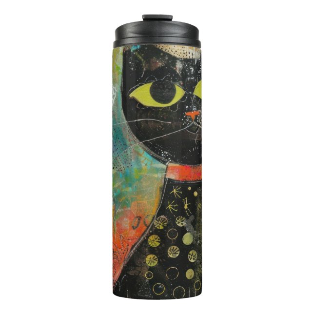 Bouteilles Isothermes Chats d'aquarelle Boho - Art de la féline terrestr (Devant)