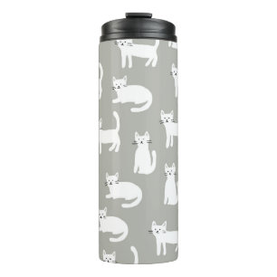 Bouteilles Isothermes Chats mignons sans couture motif, design ludique.