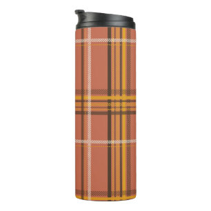 Bouteilles Isothermes Chaud Plaid Moutarde Terracotta Esthétique