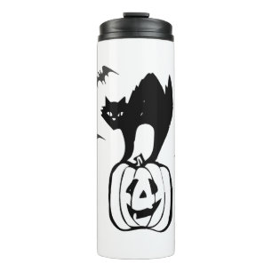 Bouteilles Isothermes chauves-souris chat citrouille halloween