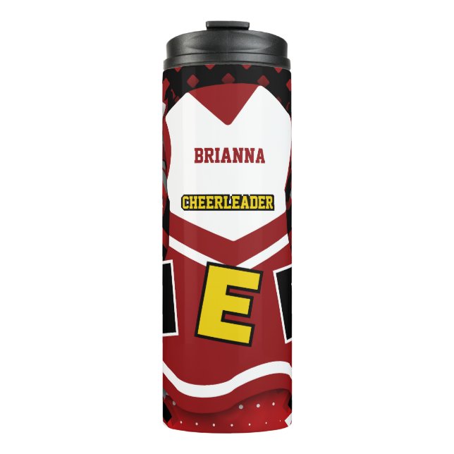 Bouteilles Isothermes Cheerleader Rouge et Blanc Uniform Cheerleer (Devant)