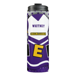 Bouteilles Isothermes Cheerleader violet et blanc Uniform Cheerled