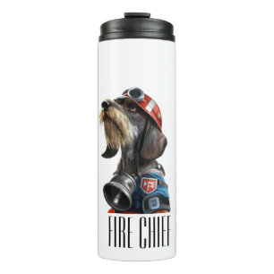 Bouteilles Isothermes Chef des pompiers Cheveux de fil Dachshund