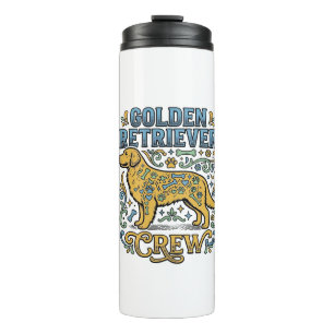 Bouteilles Isothermes Chemise Golden Retriever avec art vintage pour amo