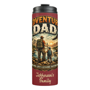 Bouteilles Isothermes Chemise Papa Aventurier – Camping Extérieur Vintag