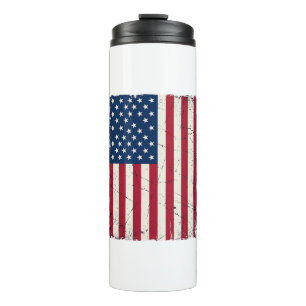 Bouteilles Isothermes Chemise vectorielle du drapeau américain en détres