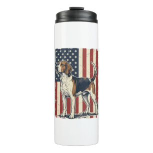 Bouteilles Isothermes Chemise vectorielle vintage Hound Dog Patriotic Fl