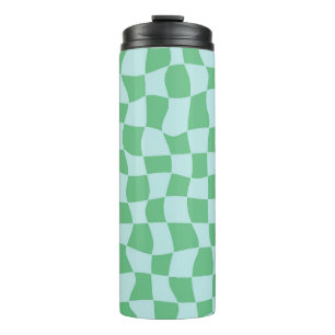 Bouteilles Isothermes Chèques Bleus Pastel Retro déroutés À damiers