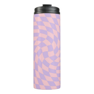 Bouteilles Isothermes Chèques Pastel Lilac rose rétro déroutés À damiers