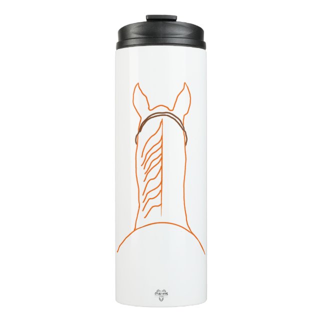 Bouteilles Isothermes Chestnut Horse Line Art Thermal Tumbler (Devant)
