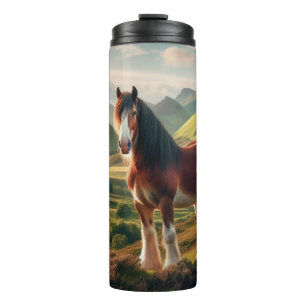 Bouteilles Isothermes cheval Clydesdale des Highlands d'Écosse