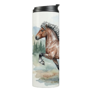 Bouteilles Isothermes Cheval islandais aquarelle Astrid