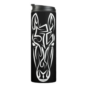 Bouteilles Isothermes Cheval tribal noir et blanc