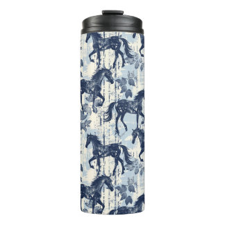 Bouteilles Isothermes Chevaux de Toile Bleu foncé