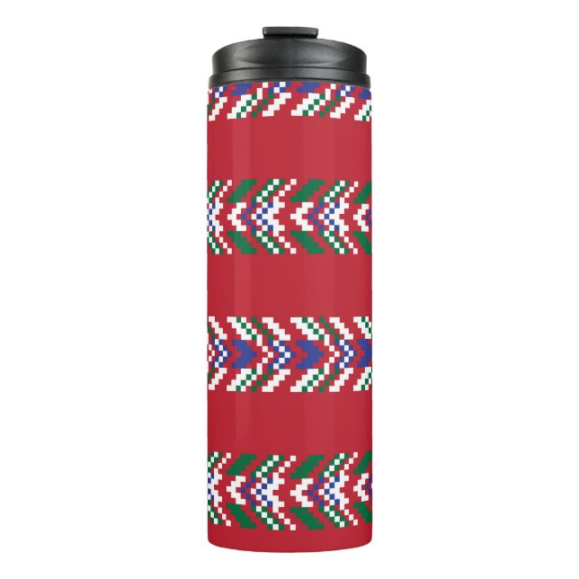 Bouteilles Isothermes Chevron fair isle sans couture motif design,  (Devant)