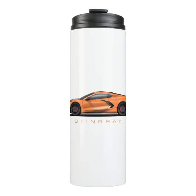 Bouteilles Isothermes Chevy Corvette C8 Black Illustration (Devant)