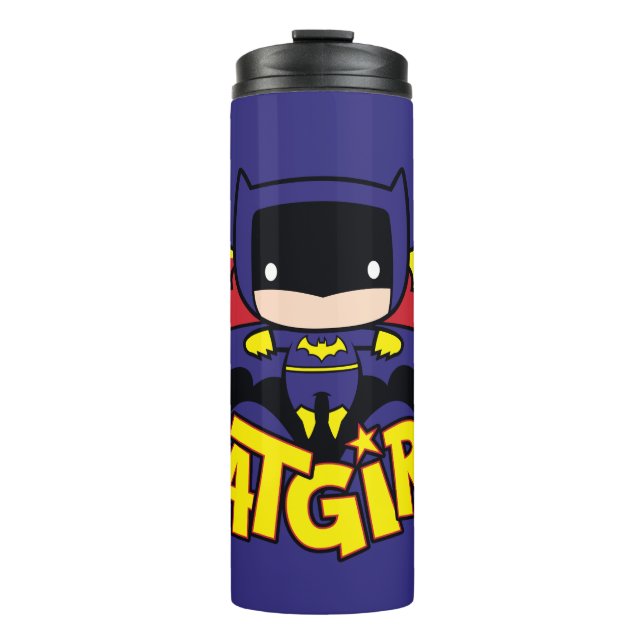 Bouteilles Isothermes Chibi Batgirl avec Gotham Skyline & Logo (Devant)