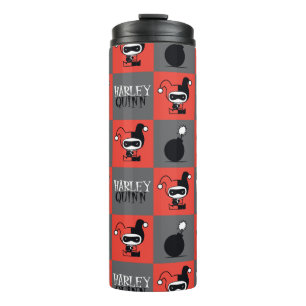 Bouteilles Isothermes Chibi Harley Quinn Checker Motif
