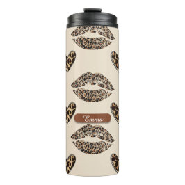 Bouteilles Isothermes Chic Beige & Black Cheetah Print