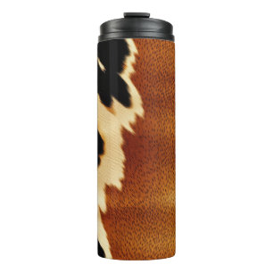 Bouteilles Isothermes Chic Brown Black Cream Western Cowhide