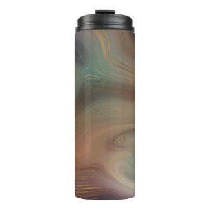 Bouteilles Isothermes Chic Earthy Agate en pierre de cuivre naturel
