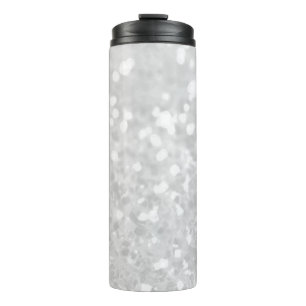 Bouteilles Isothermes Chic élégant glamour Faux Pailleté Blanc