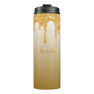 Bouteilles Isothermes Chic Gold Parties scintillant Drivers Name Thermal