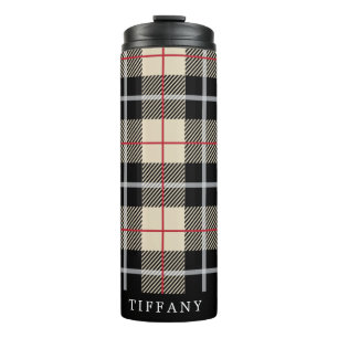 Bouteilles Isothermes Chic Personnalisé Thompson Camel Plaid Motif