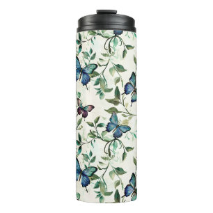 Bouteilles Isothermes Chic Romantique Papillons Bleus Baby Shower de Mar