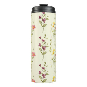 Bouteilles Isothermes Chic & Unique : conception de fleurs personnalisée