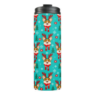 Bouteilles Isothermes Chien Corgi de Vacances Festif
