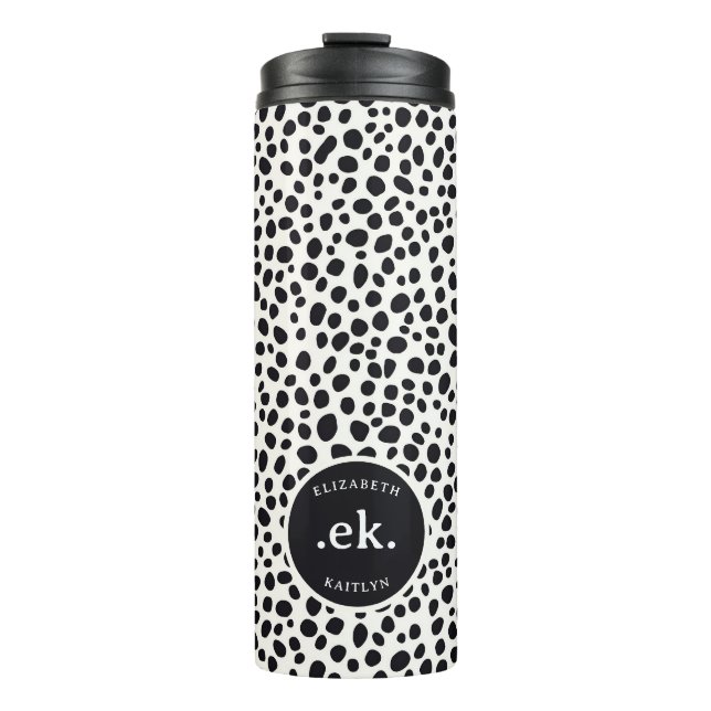 Bouteilles Isothermes Chien dalmate Abstrait Motif Monogramme (Devant)