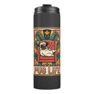 Bouteilles Isothermes Chien d'art populaire rétro Pug Life