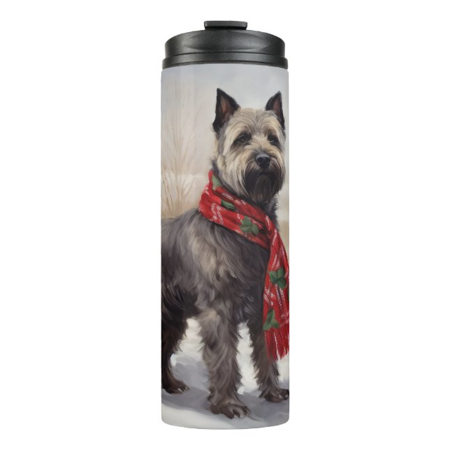 Bouteilles Isothermes Chien de Chesapeake à Noël de neige (Devant)